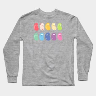 Rainbow jelly beans with funny faces Long Sleeve T-Shirt